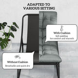Outdoor Patio Rocking Chair with Cushion, Steel Frame Balcony Chair with Mesh Deep Seat for Porch