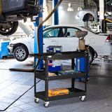 3 Tier Rolling Tool Cart with Wheels, 330 LBS Capacity Heavy Duty Utility Cart, Mobile Service Cart for Garage