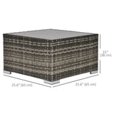 Rattan Garden Coffee Table, 25.6