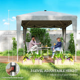 10 x 10 ft Pop Up Canopy Tent with Central Light, UPF 50+ Instant Portable Canopy Shelter with Remote