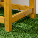 Jardinière surélevée avec table d'appoint pliante, bac à plantes en bois pour fleurs et légumes