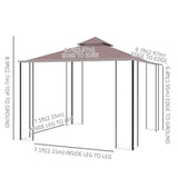 10'x10' Garden Gazebo Patio Canopy Portable Party Event Backyard w/ Mosquito Netting