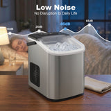 Portable Ice Maker Countertop, Self-Cleaning Ice Machine with 2 Bullet Ice Sizes