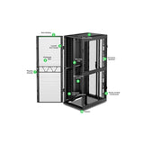 Boîtier de réseau APC NetShelter SX 42U avec gestion des câbles