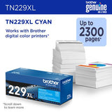 Brother TN-229XLC Cyan Toner Cartridge - 2,300 Pages