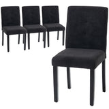 Modern Dining Chairs Set of 4, Kitchen Chairs with Rubberwood Legs and Padded Seat