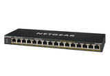 16-Port Gig Unmanaged PoE+with