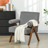 Corduroy Accent Chair Armchair with Wide Seat and Soft Padded Armrests for Reading