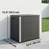 30 Gallon Storage Box, Outdoor Side Table with Umbrella Holder