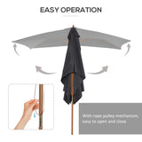Parasol de patio en bois 7' x 10'