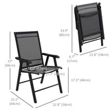 4-Piece Folding Chair Set for Relaxing on Patio Balcony Garden