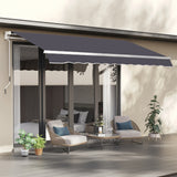 11' x 10' Retractable Awning Fabric Replacement Outdoor Sunshade Canopy Awning Cover