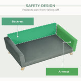 Dog Sofa Bed with Removable Pillows, Water-resistant Fabric, for Medium and Large Dogs