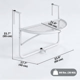 Table railing balcon suspendue ajustable support mural métal mini pupitre rangement
