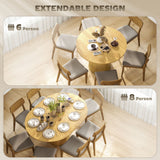 Extendable Kitchen Table for 6-8, 43.5