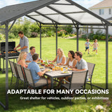 10 x 15ft Metal Carport, Heavy-Duty Carport Canopy with Reinforced Steel Frame & Roof