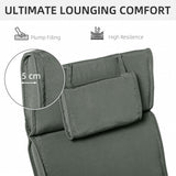Coussin de Remplacement pour Chaise Longue de Jardin, Coussins de Patio à Siège Profond avec Rembourrage Épais, Appuie-tête