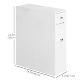 Meuble WC Compact, Colonne de Rangement Salle de Bain Étroite avec Tiroirs et Rangement Caché