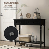 Hallway Console Table, Modern Entryway Table with 2 Drawers, Storage Shelf