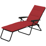 Chaise longue pliante, Méridienne de patio inclinable avec dossier réglable 6 positions