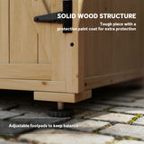 Wooden Outdoor Storage Cabinet, Garden Shed Potting Shed with Shelf and Double Doors