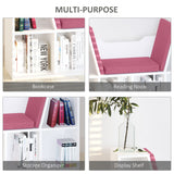 6-Cubby Bookcase with Seat Cushion, Cube Storage Shelf with Reading Nook for Home Office