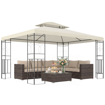 10x13ft Steel Gazebo Sun Shelter Patio Outdoor Party Event Canopy Vented Roof