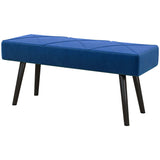 Banc de chambre tapissé de 99 cm, banc de bout de lit moderne avec pieds en acier