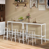 3-Piece Counter Height Bar Table and Chairs, Dining Table and Chairs Set for 2