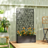 Metal Planter Box with Trellis, 44.5
