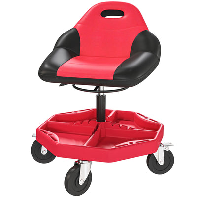 Rolling Garage Stool, 300 LBS Capacity Mechanic Stool with 5