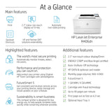 HP LaserJet Enterprise M406dn Black and white Printer, Ethernet Only;