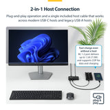 StarTech.com 4-Port USB-C Hub, USB 3.0 (5Gbps), USB-C to 4X USB-A, Bus