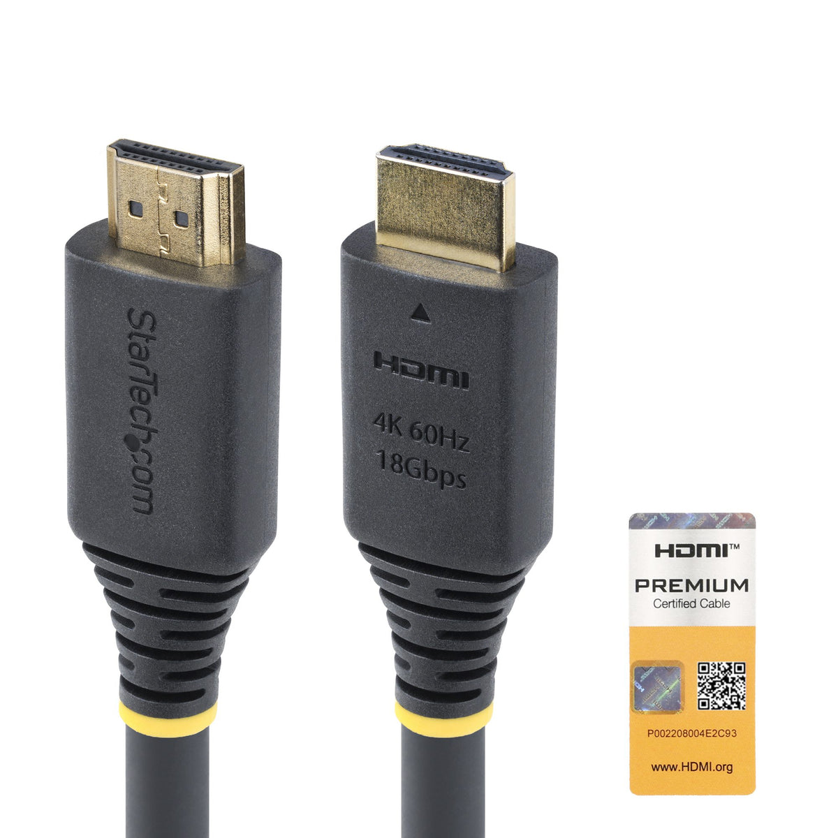 StarTech.com 20ft (6m) Premium Certified High Speed HDMI Cable, 4K 60H