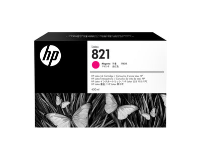 Cartouche d'encre latex magenta 400 ml HP 821