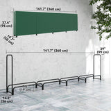 Firewood Rack with Waterproof Cover, 500 kg Log Storage Holder with Steel Chains, 142