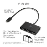 Concentrateur USB-C vers USB-A HP – Adaptateur portable 3 ports