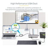 StarTech.com Dual-Monitor USB4 Docking Station, Dual 4K 120Hz or Singl