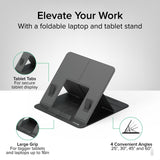 Support d'ordinateur portable repliable Plugable Technologies avec 4 angles ajustables f