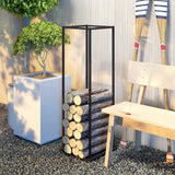 Firewood Rack Outdoor, Vertical Fireplace Storage Rack, 220 lbs Capacity, 13
