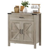 Buffet de cuisine, armoire de rangement de cuisine style fermette avec tiroir et étagère pour salon