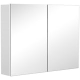 Bathroom Mirror Cabinet, Wall-Mounted Storage Organizer with Double Doors, Adjustable Shelf