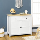 Sideboard, Modern Kitchen Storage Cabinet with Drawers and Adjustable Shelf