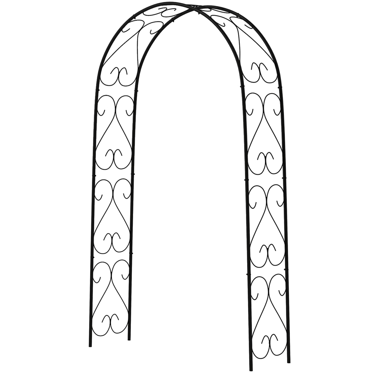 Steel Garden Arch, 7.5' Garden Arbor Trellis for Climbing Plants