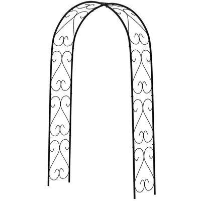 Steel Garden Arch, 7.5' Garden Arbor Trellis for Climbing Plants