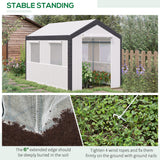 6.6' x 10' x 7' Heavy Duty Walk-In Greenhouse Vegetable Seed Growth Tent Outdoor Plant Growing Tunnel Warm House Flower Shed Backyard