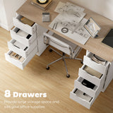 Desk with 8 Drawers, 55.1
