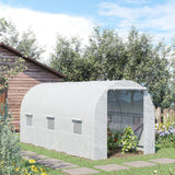 14.6x6.6x6.6ft Walk-in Tunnel Greenhouse Portable Garden Plant Growing Warm House with Door and Ventilation Window
