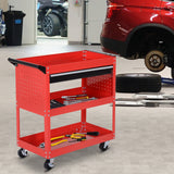 Tool Cart on Wheels, Ball Bearing Drawer, Storage Trays for Garage
