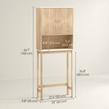 Armoire de Rangement au-Dessus de la Toilette avec Tablette Ajustable, Tablette Ouverte et Barre Inférieure Ajustable